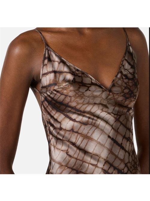 Abito Red Carpet in raso stretch con stampa alligatore ELISABETTA FRANCHI | ABR3061E2.644